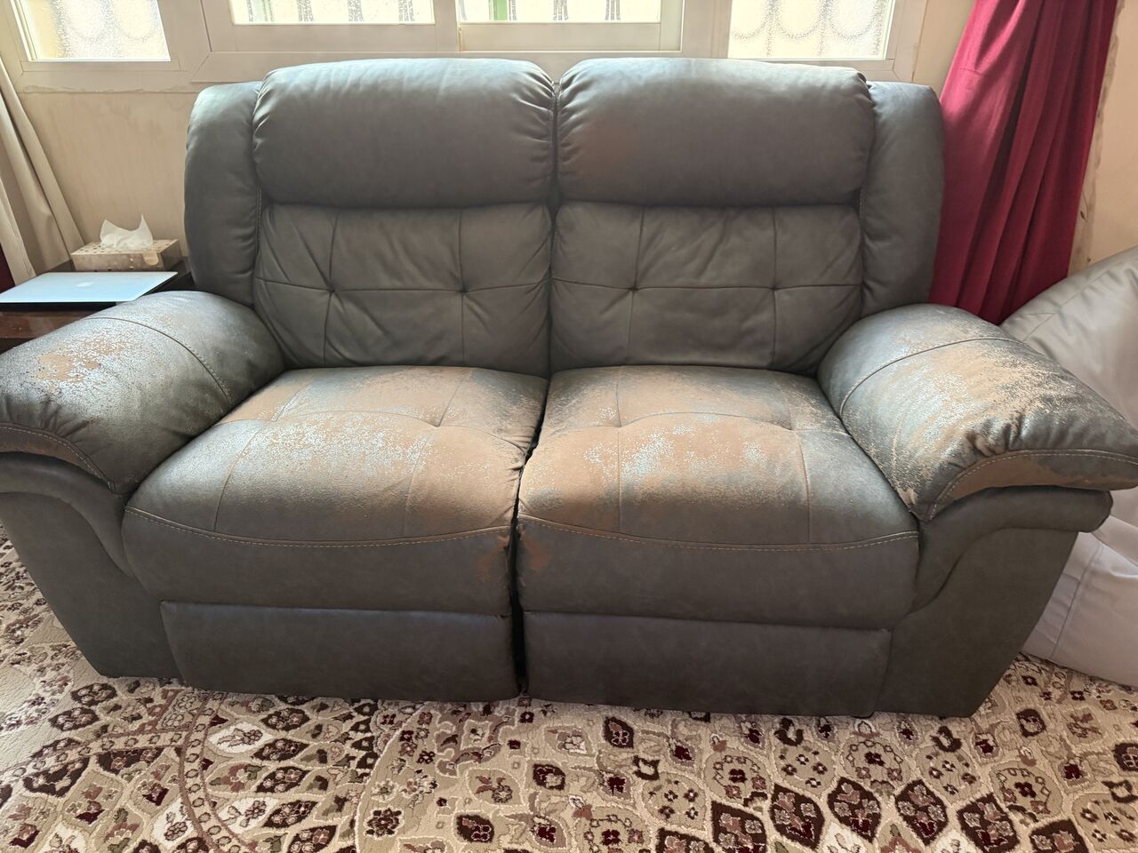 Al Sulaymaniyyah, Furniture, SAR 1600,  Home Box Leather Recliner Sofa Set (3+2+1) &ndash; SAR 1,600