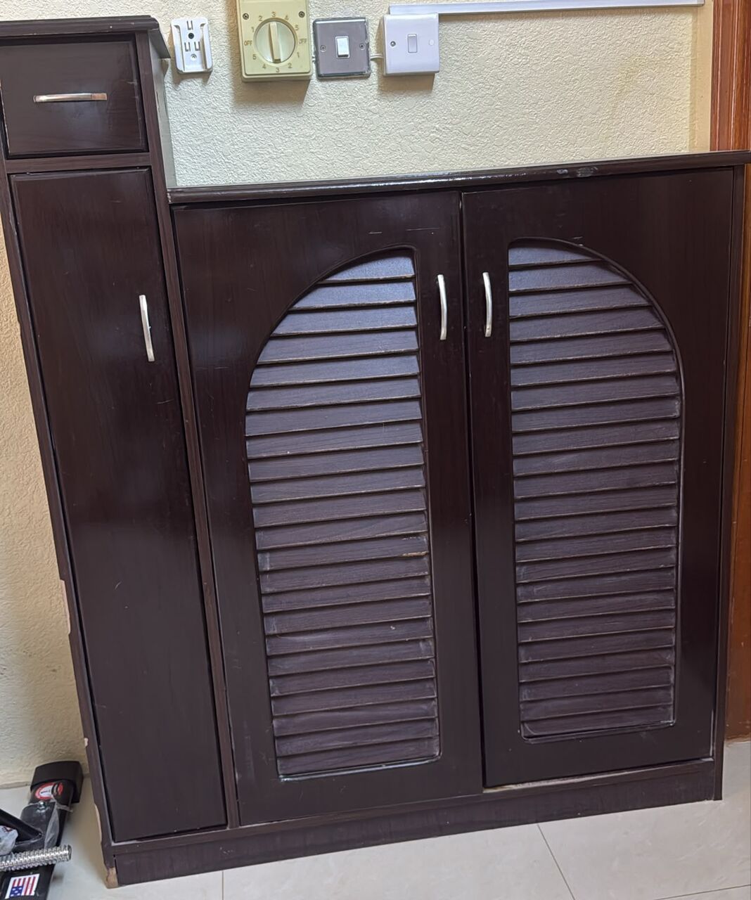 Hara, Furniture, SAR 150,  Wooden Shoe Rack For Sale In Good Condition